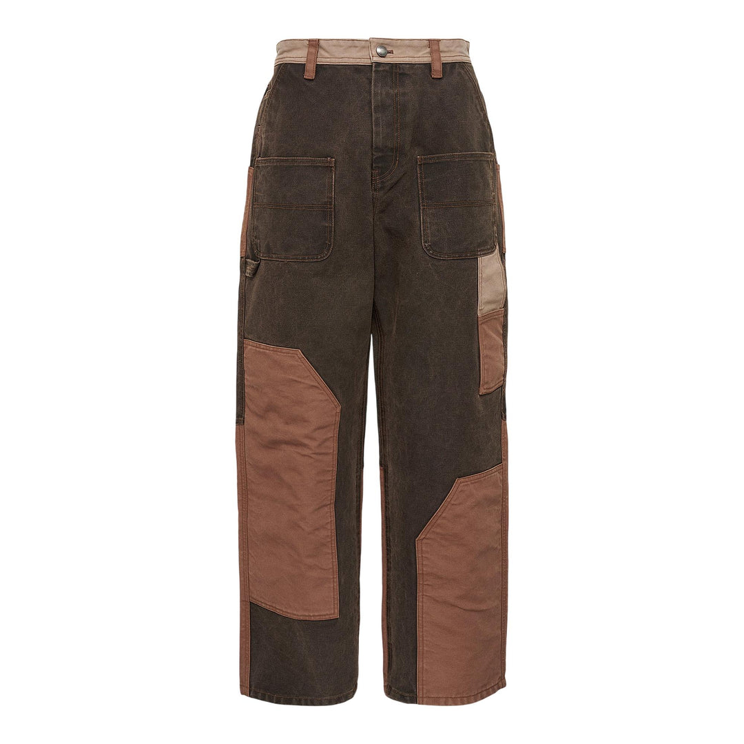 Club21 - Andersson Bell - Patchwork Carpenter Wide-Leg Jeans - JEANS - Brown