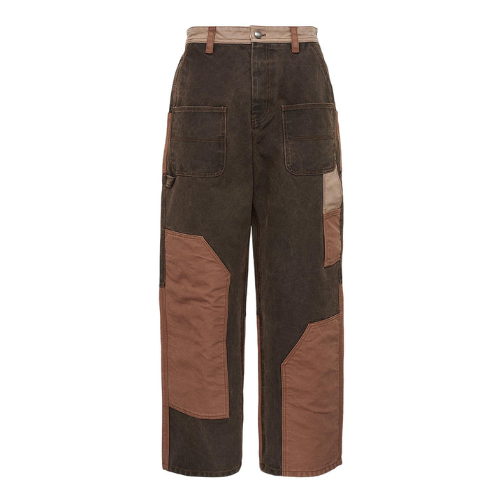 Club21 - Andersson Bell - Patchwork Carpenter Wide-Leg Jeans - JEANS - Brown