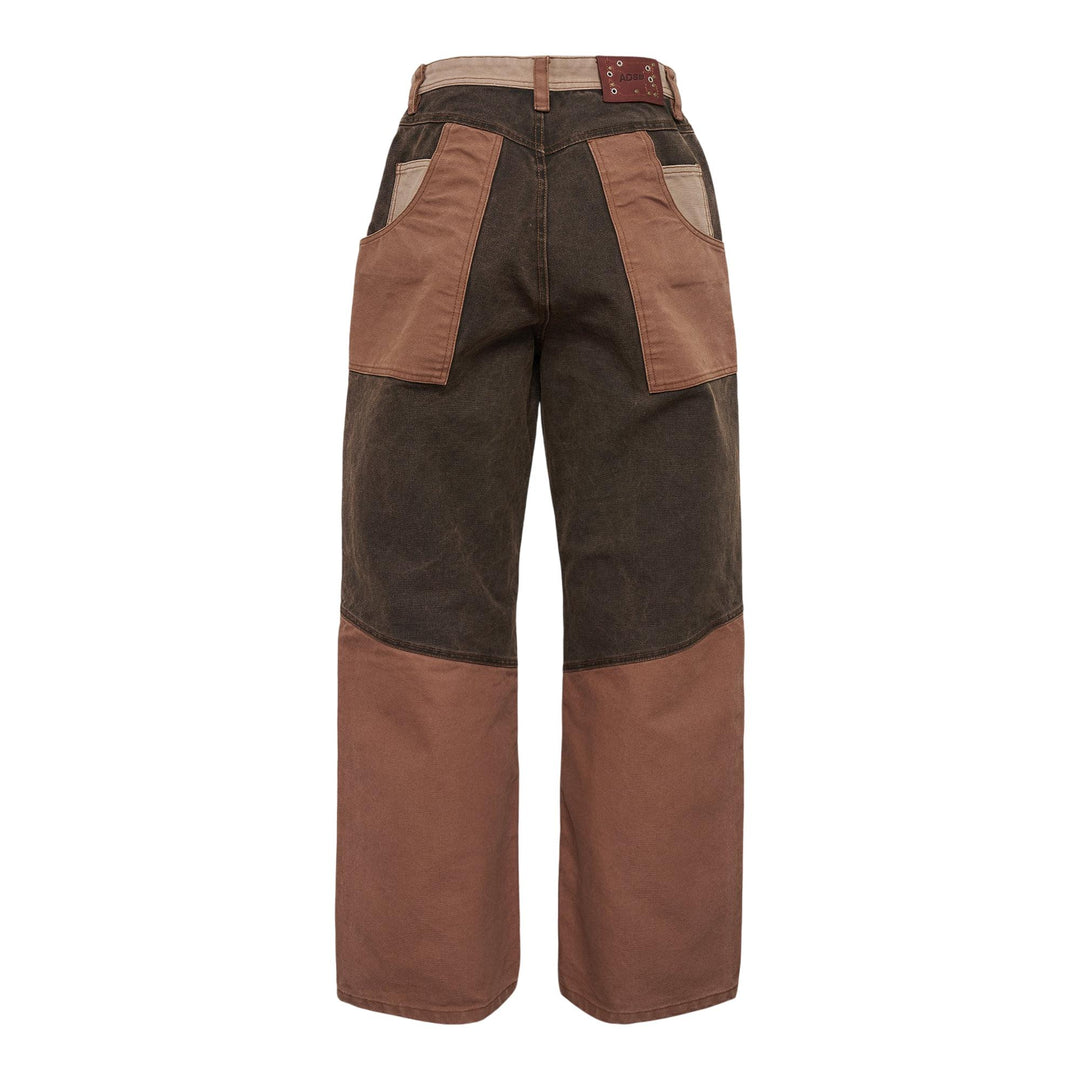 Club21 - Andersson Bell - Patchwork Carpenter Wide-Leg Jeans - JEANS - Brown