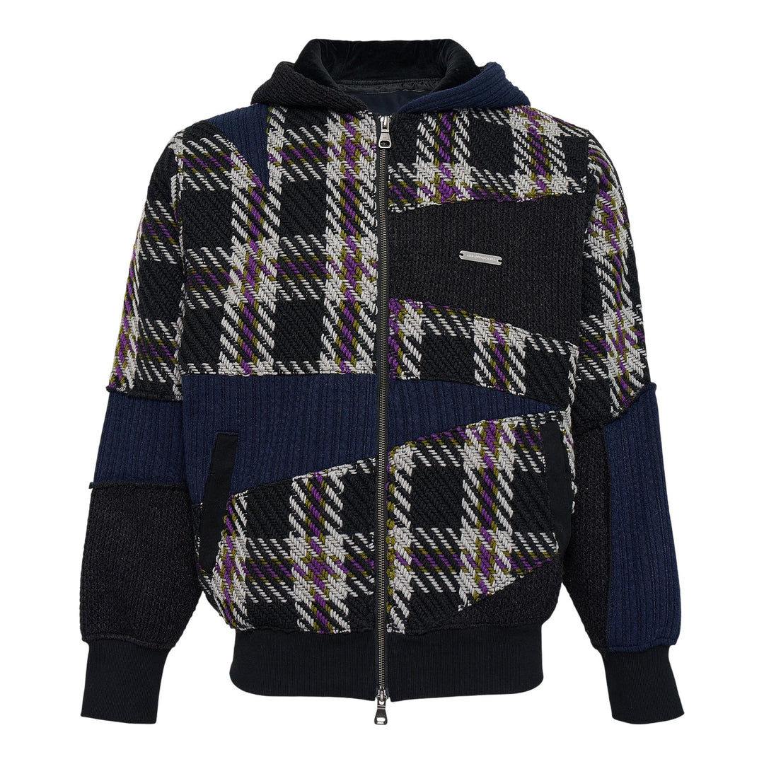 Club21 - Andersson Bell - Unisex Patchwork Hood Zip-Up Sweater - SWEATERS - Multi
