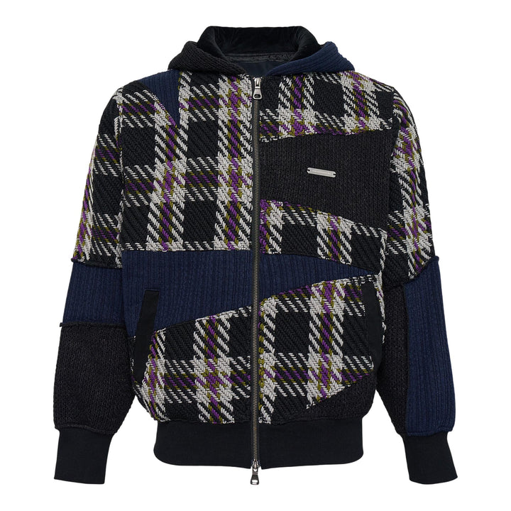 Club21 - Andersson Bell - Unisex Patchwork Hood Zip-Up Sweater - SWEATERS - Multi