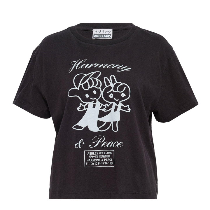 Black Cropped T-Shirt