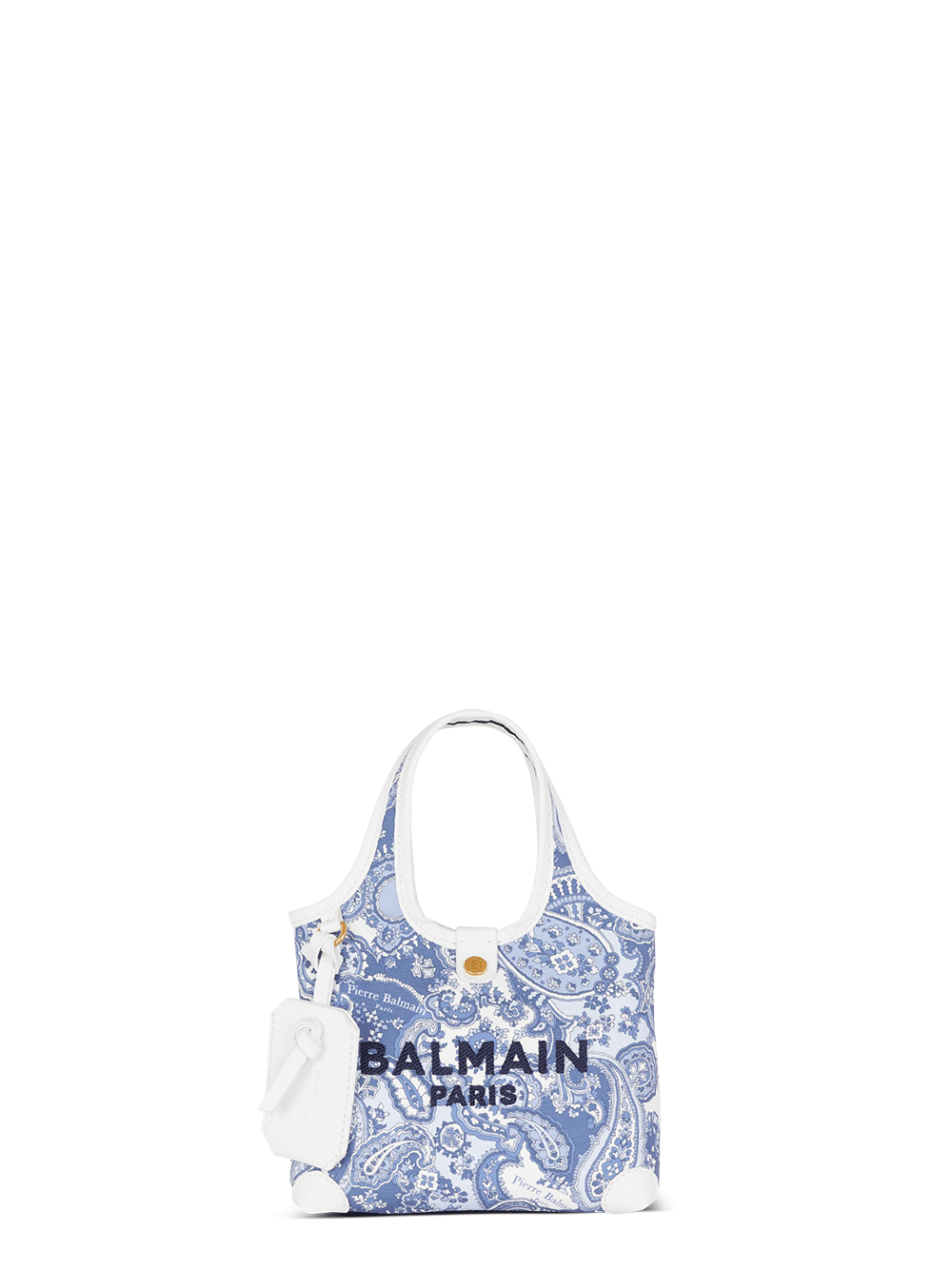 Balmain-B-Army-Mini-Grocery-Bag-Canvas-Light-Blue-1