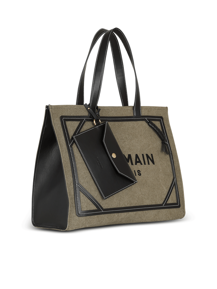 Balmain-B-Army-Shopper-Medium-Canvas-&-Logo-Olive-2