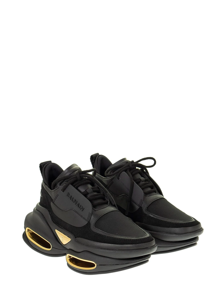 Balmain-B-Bold-Low-Calf&Suede-Sneakers-Black-4