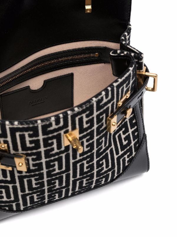 Balmain Bbuzz 23-Monogram Jacquard Crossbody Print 3