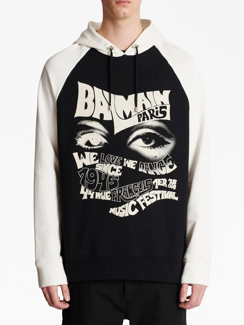 Balmain-Festival-Printed-Hoodie-Black-5