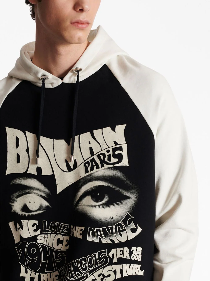 Balmain-Festival-Printed-Hoodie-Black-6