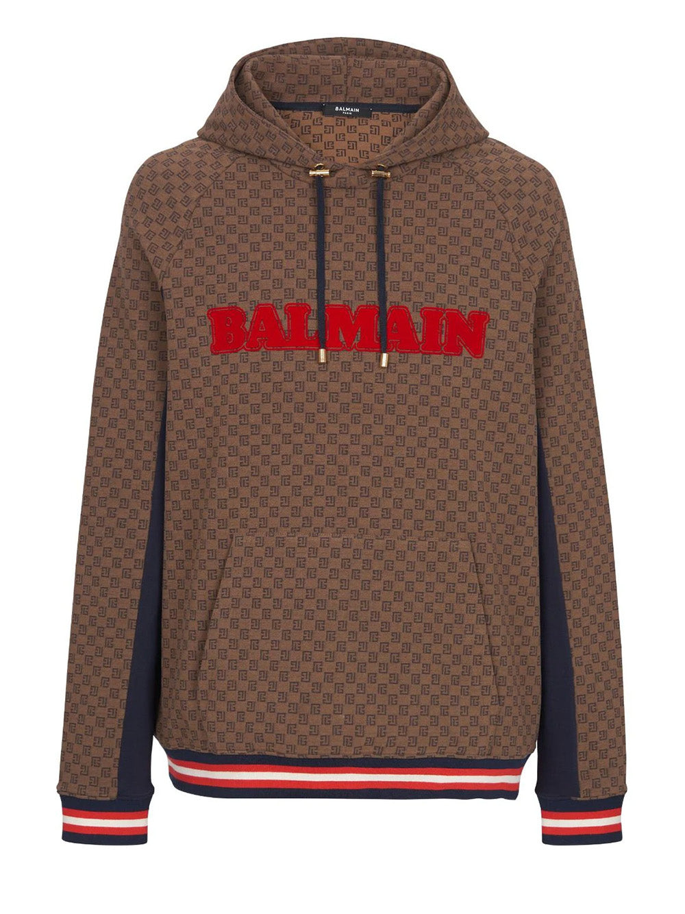    Balmain-Mini-Monogram-Retro-Balmain-Sweatshirt-Brown-1