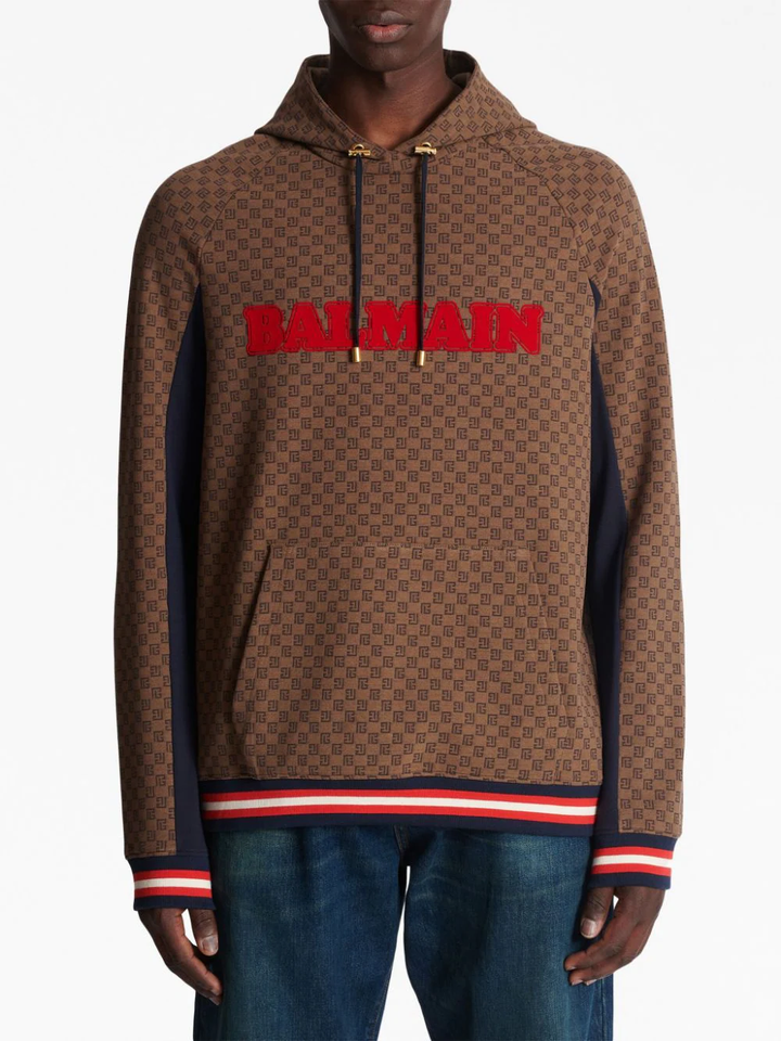 Balmain-Mini-Monogram-Retro-Balmain-Sweatshirt-Brown-5