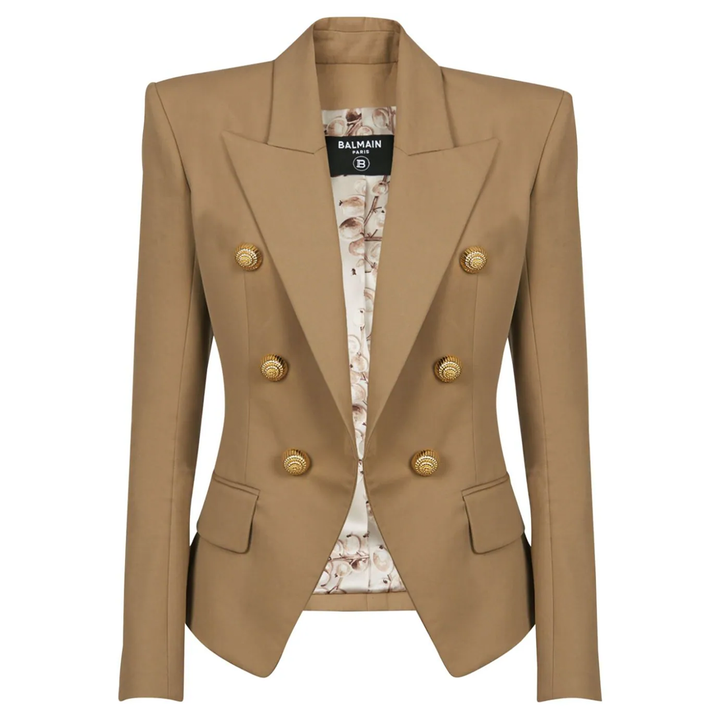 Balmain-Six-Button-Cotton-Jacket_Beige