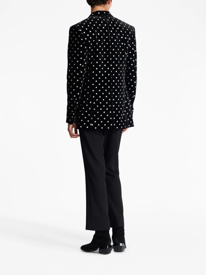 Balmain-Velvet-Polka-Dots-6-Button-Jacket-Black-4