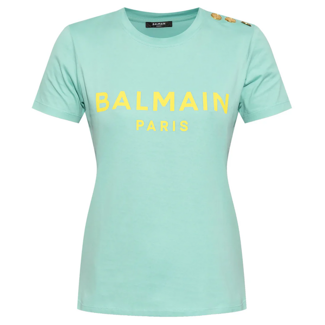 3 Button Printed Balmain T-Shirt