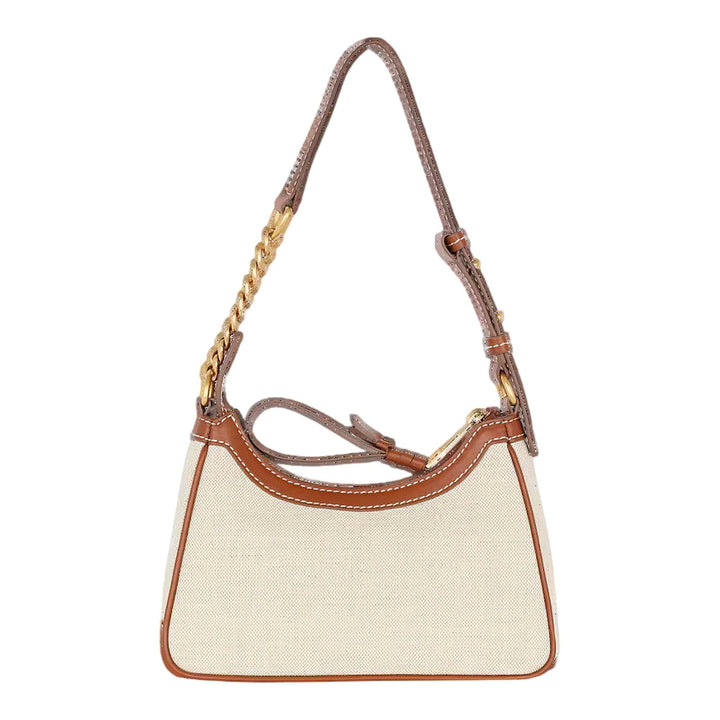 Club21 - Balmain - B Army Shoulder Bag Canvas Logo - HANDBAGS - Brown