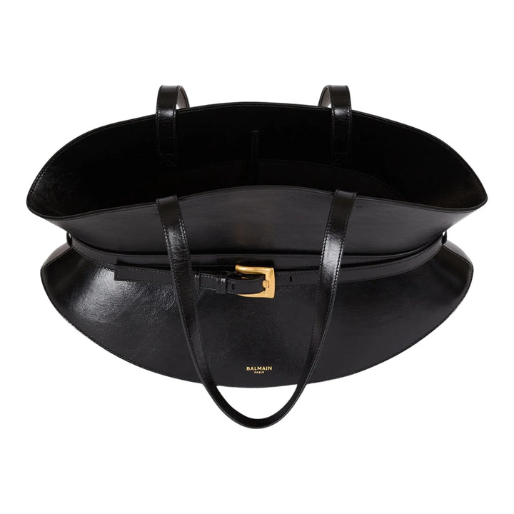 Club21 - Balmain - Shuffle Medium Calfskin Bag - HANDBAGS - Black