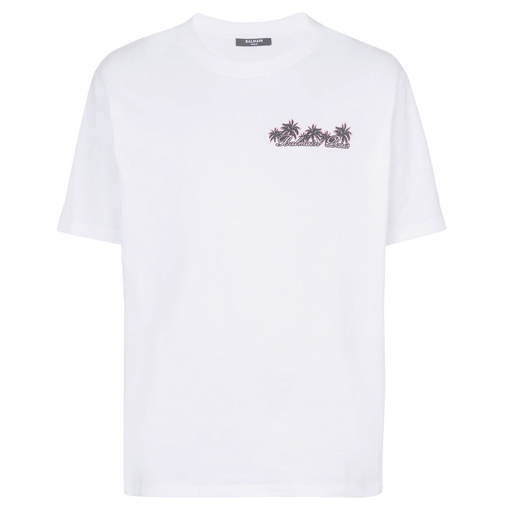 Straight Fit Balmain Club Back T-Shirt