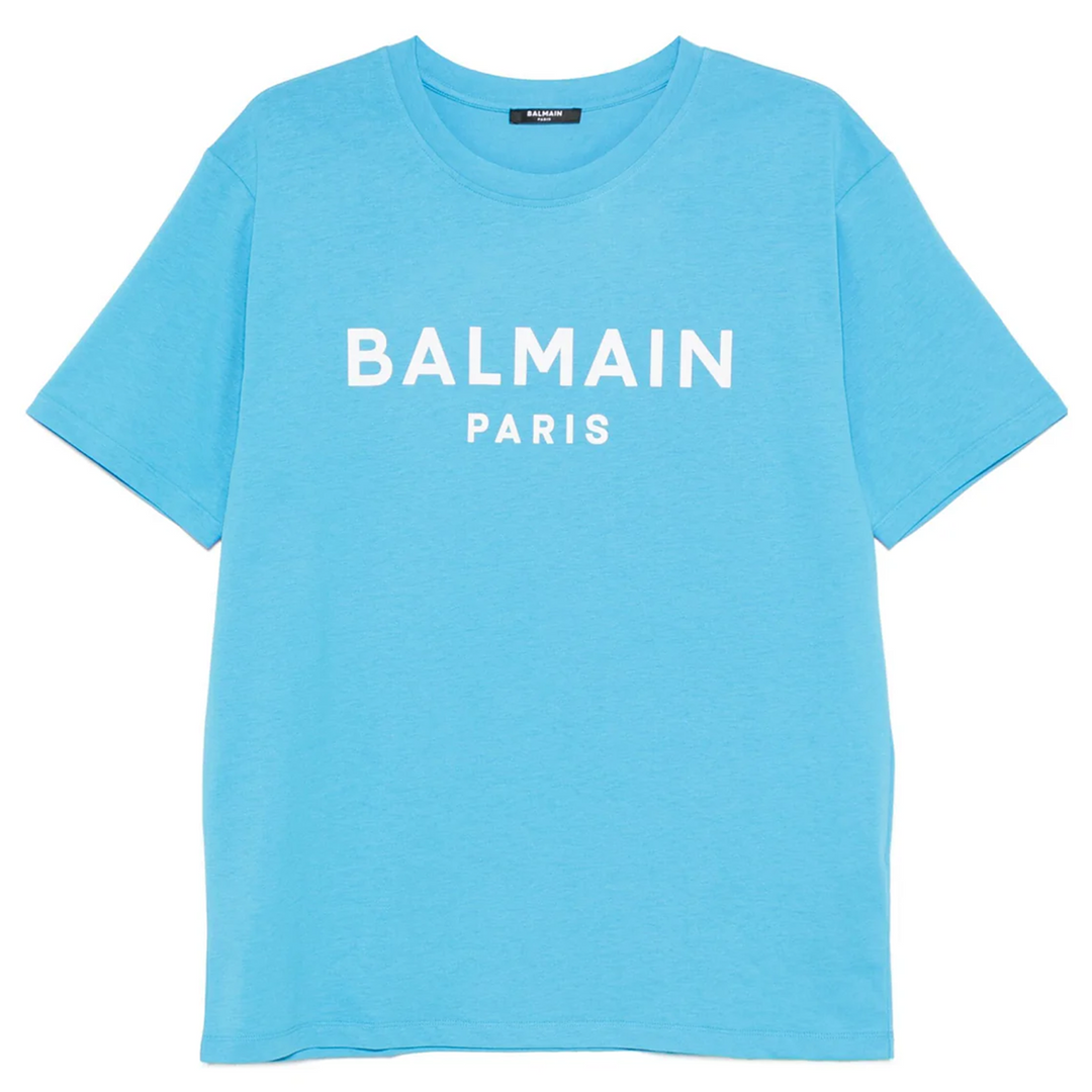 Straight Fit Balmain Print T-Shirt