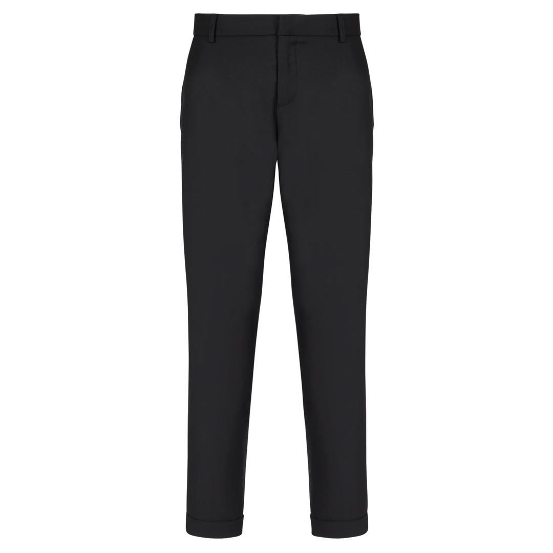 Tailored Wool Straight Pants