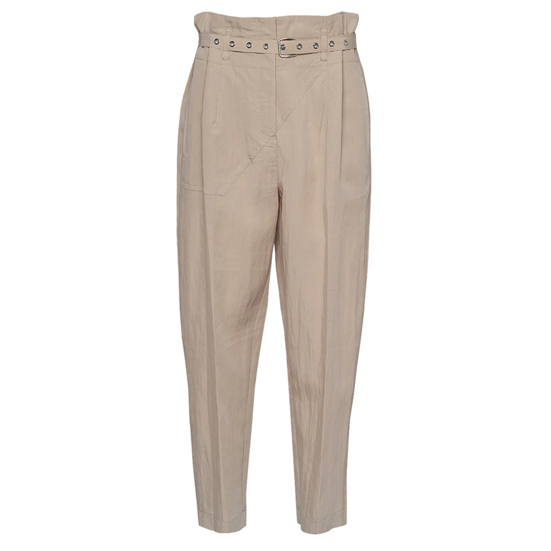 Belted Paperbag Tapered Pant