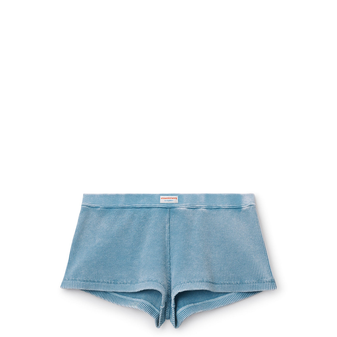 Bodywear_by_Alexander_Wang_Boy_Short_In_Waffle-Knit_Cotton_Stretch_Blue