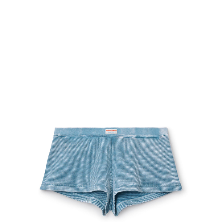 Bodywear_by_Alexander_Wang_Boy_Short_In_Waffle-Knit_Cotton_Stretch_Blue
