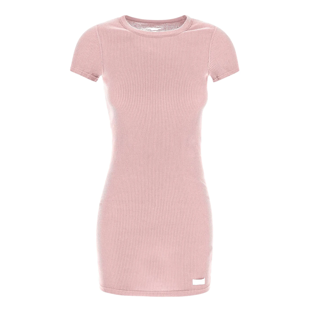 Short Sleeve Crewneck Dress