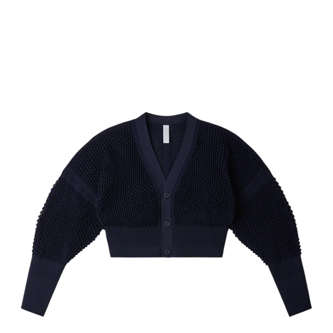 Lattice Cropped Cardigan