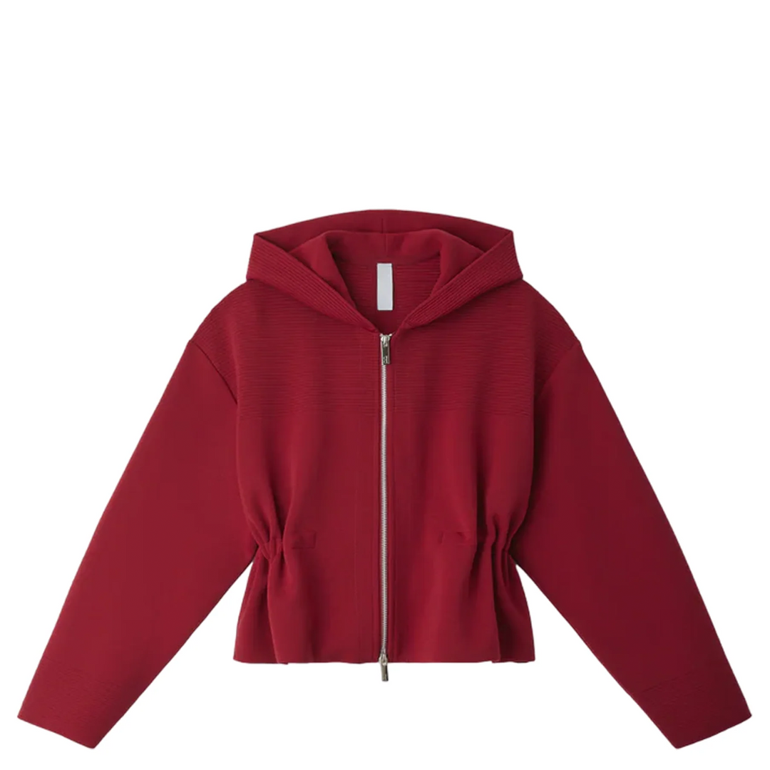 Milan Rib Cropped Hoodie Jacket