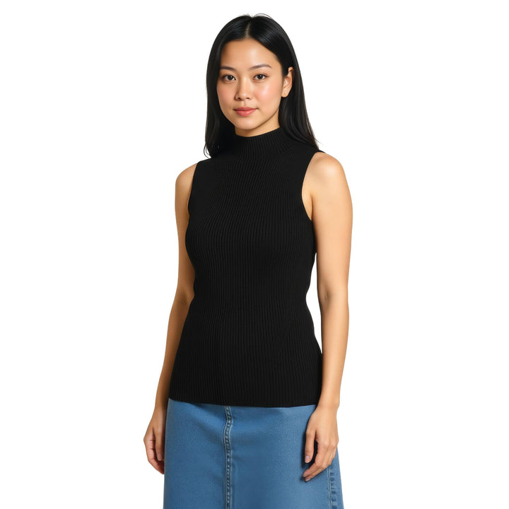 Club21 - CFCL - Portrait Sleeveless Top - KNIT TOPS - Black