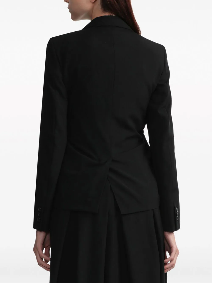 COMME-des-GARCONS-BLACK-Ruffle-Gathering-Button-Blouson-Black-4