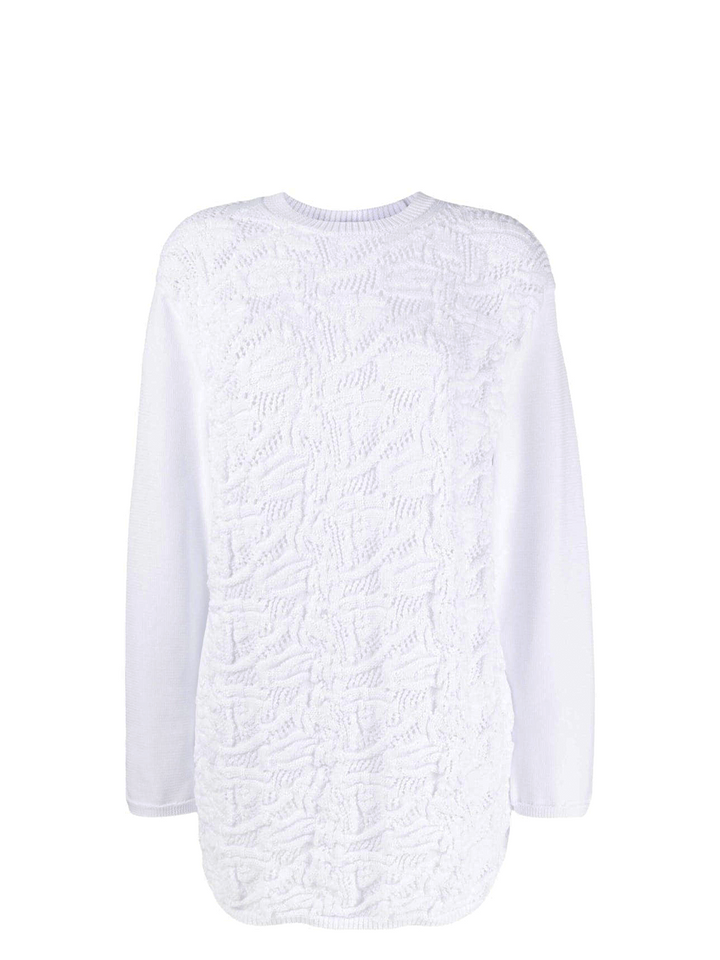 COMME des GARCONS COMME des GARCONS Openwork Textured Knit Top White 1