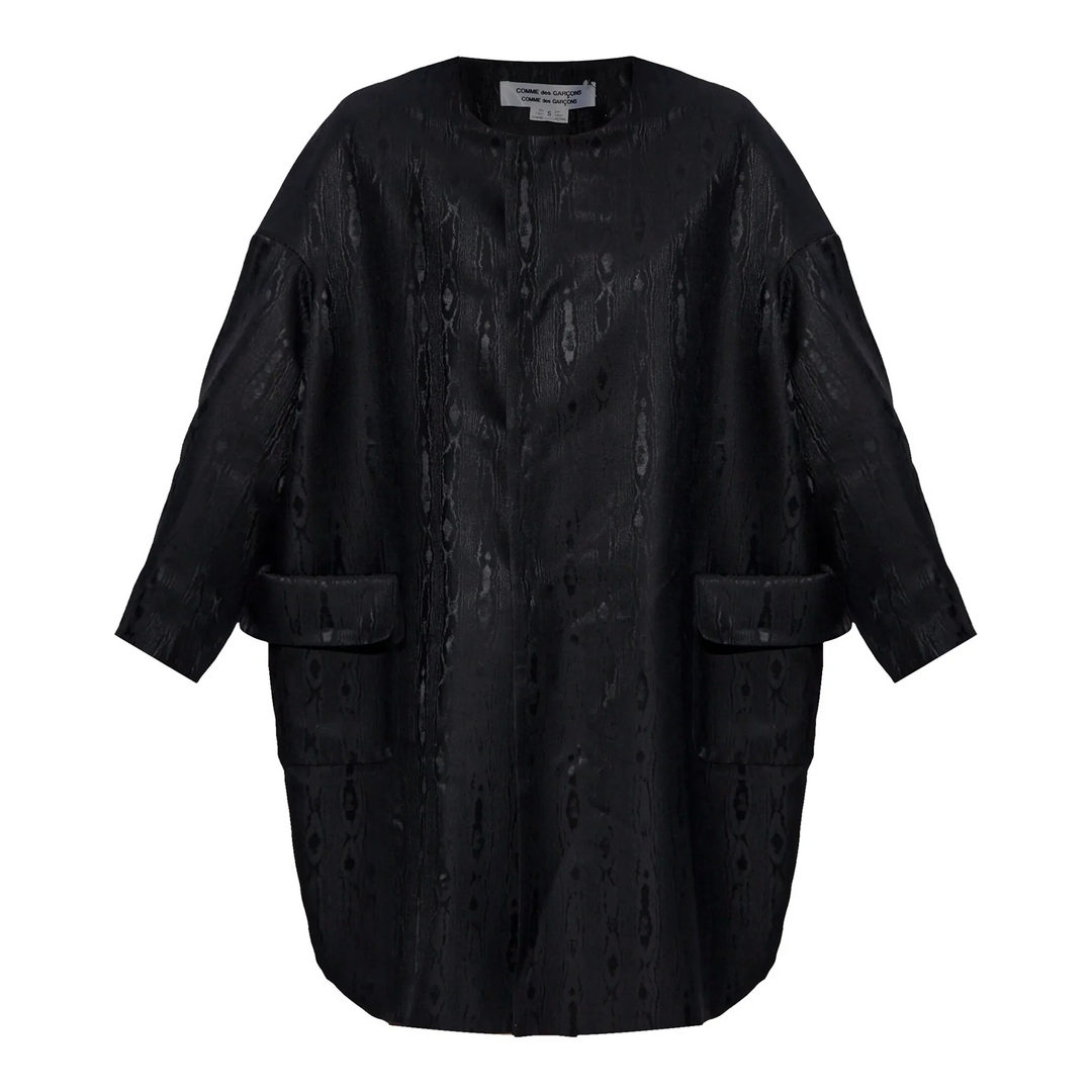 Wool/Silk Moire Pattern Coat