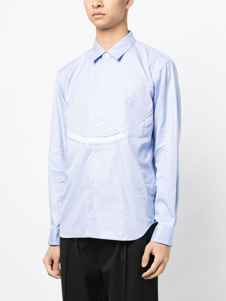 COMME-des-GARCONS-HOMME-DEUX-Cubic-Pattern-Shirt-Blue-3