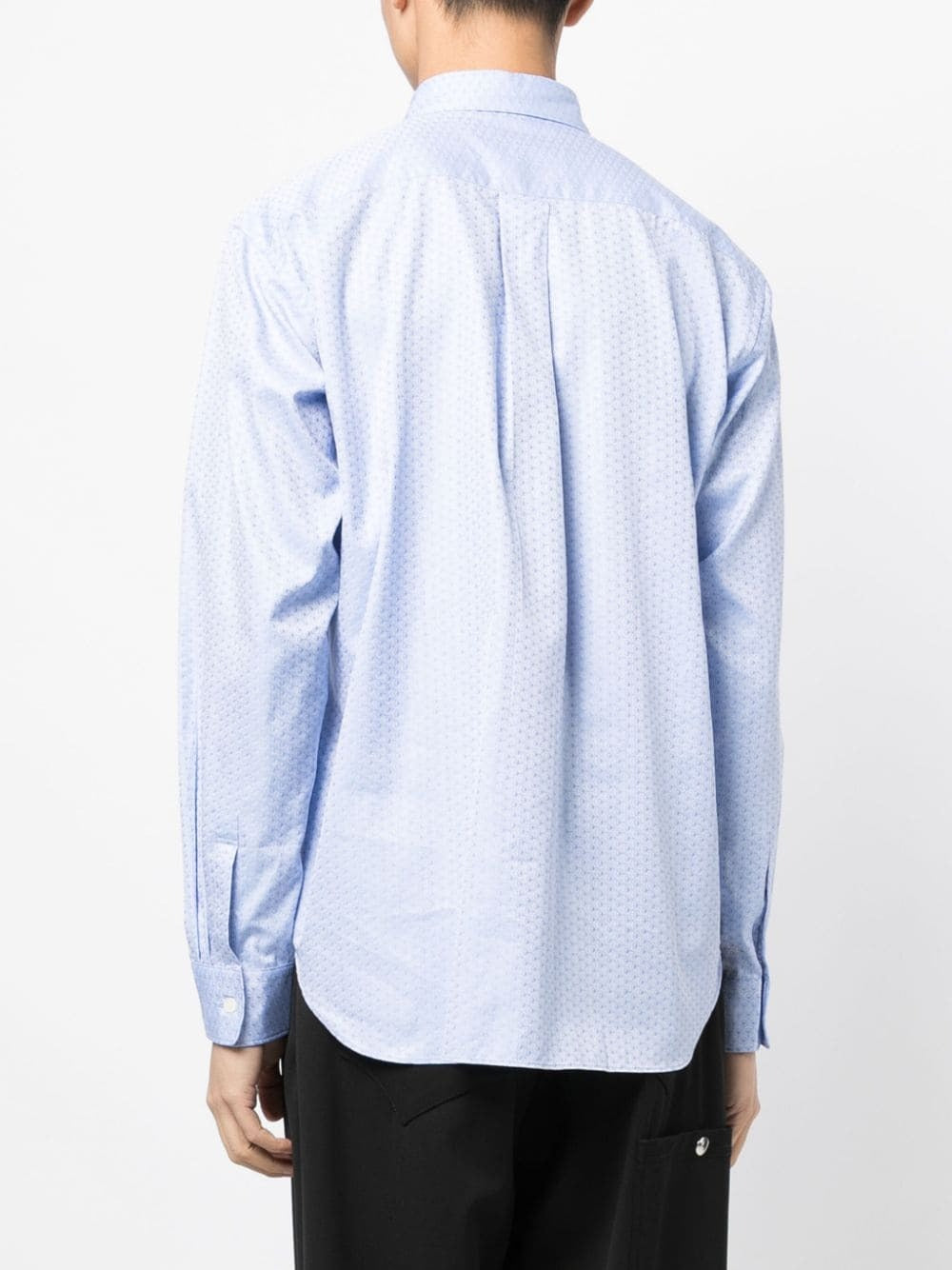 COMME-des-GARCONS-HOMME-DEUX-Cubic-Pattern-Shirt-Blue-4