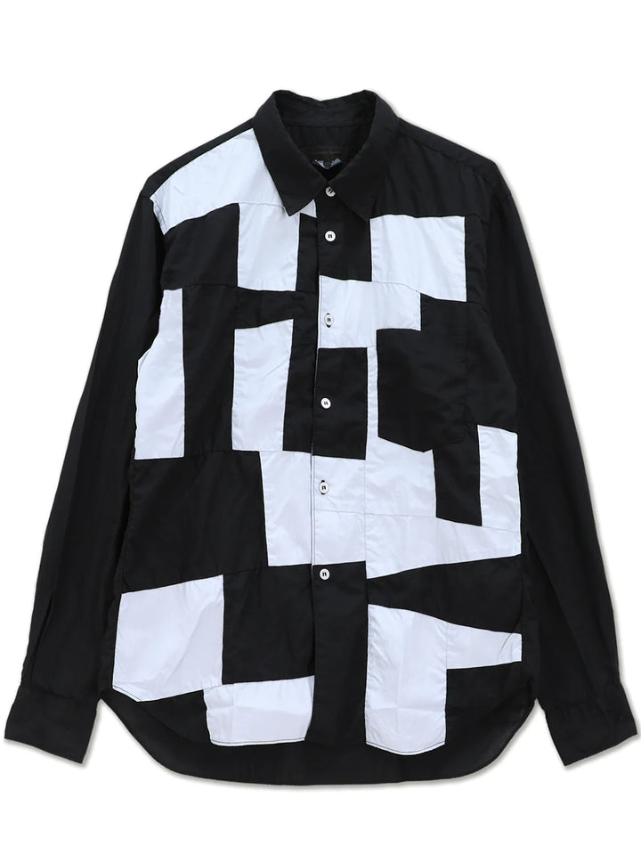 COMME-des-GARCONS-HOMME-DEUX-Patchwork-Shirt-Black-1