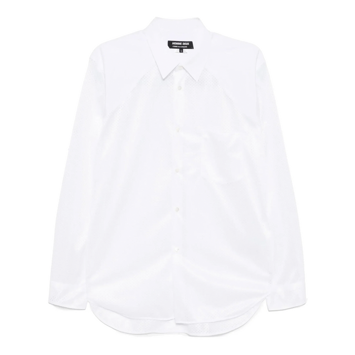 Cotton Broad X Polyester Mesh Shirt