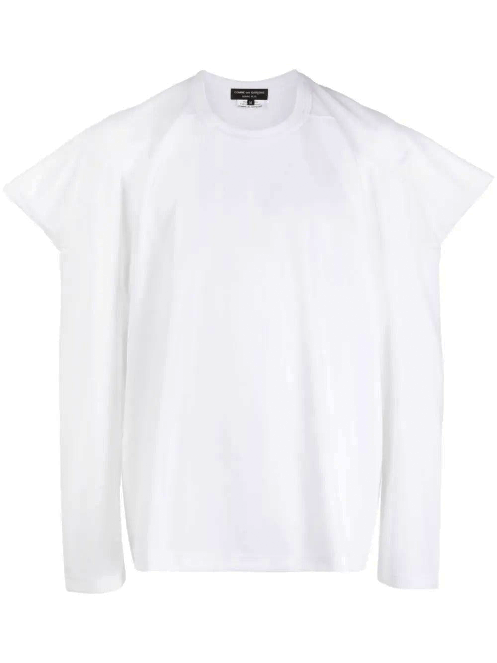 COMME des GARCONS HOMME PLUS Asymetircal Sleeve T-Shirt White 1