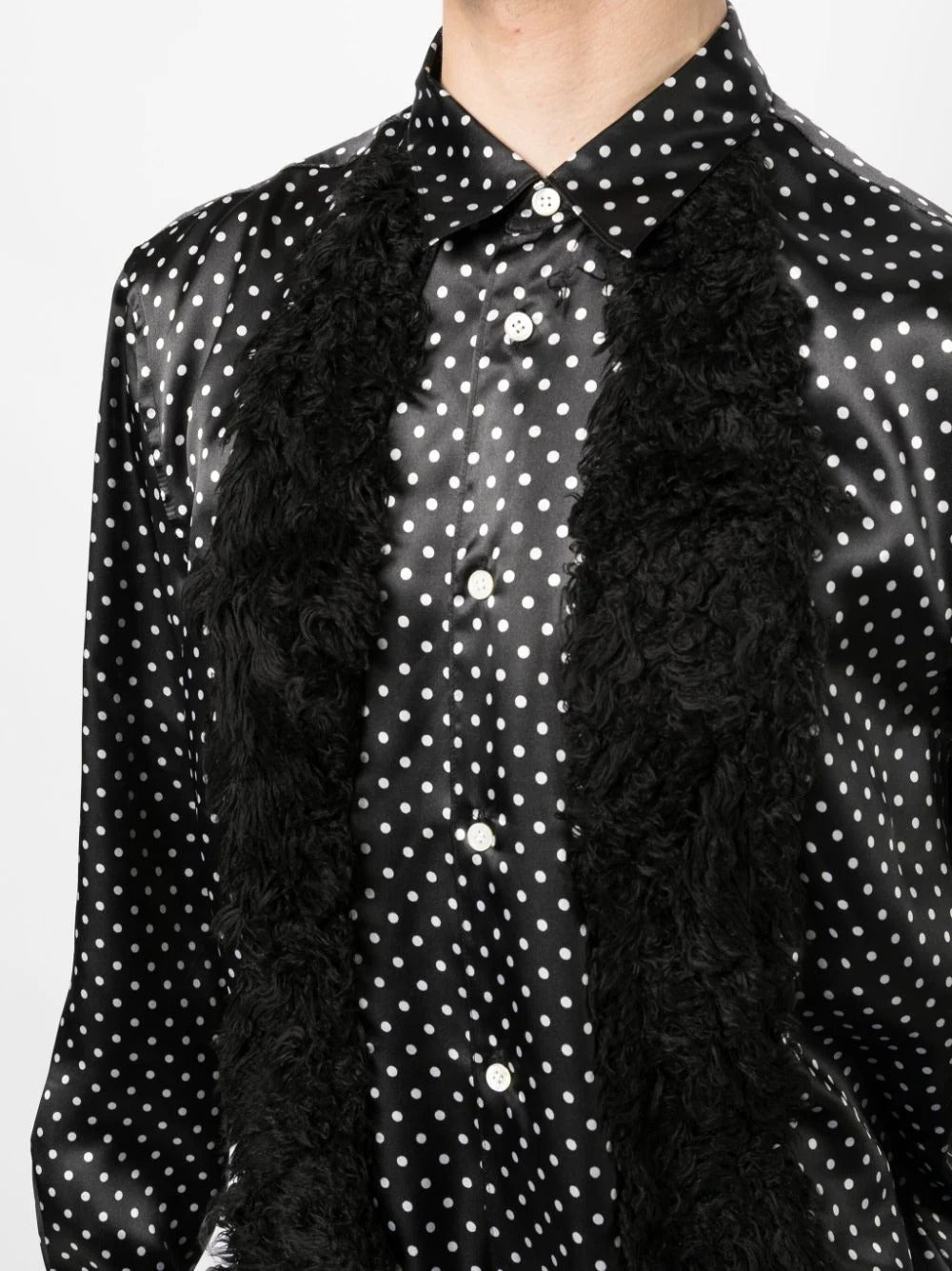 COMME-des-GARCONS-HOMME-PLUS-Fur-Dots-Pattern-Shirt-Black-5