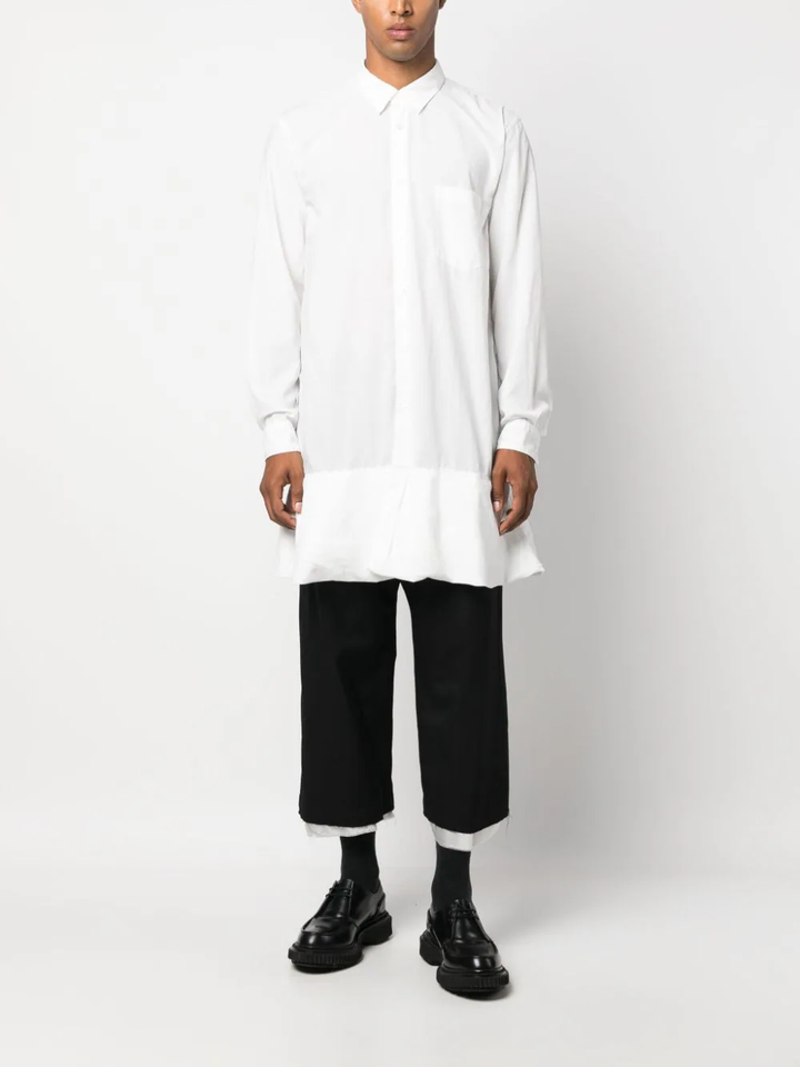 COMME-des-GARCONS-HOMME-Ruffle-Hem-Shirt-White-2