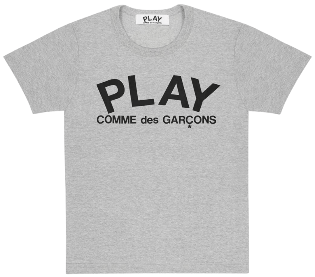 COMME-des-GARCONS-PLAY-PLAY-Logo-Tee-Women-Grey-1