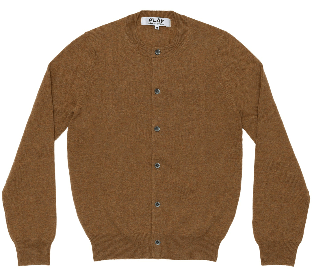 COMME-des-GARCONS-PLAY-Small-Red-Heart-Pastel-Cardigan-Women-Brown-1