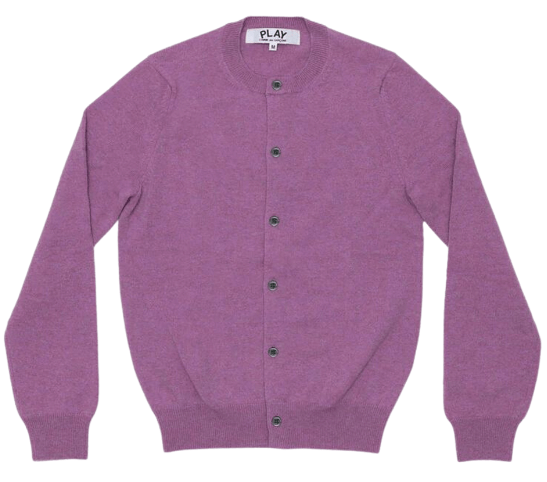 COMME-des-GARCONS-PLAY-Small-Red-Heart-Pastel-Cardigan-Women-Purple-1
