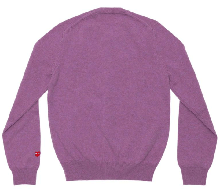 COMME-des-GARCONS-PLAY-Small-Red-Heart-Pastel-Cardigan-Women-Purple-2