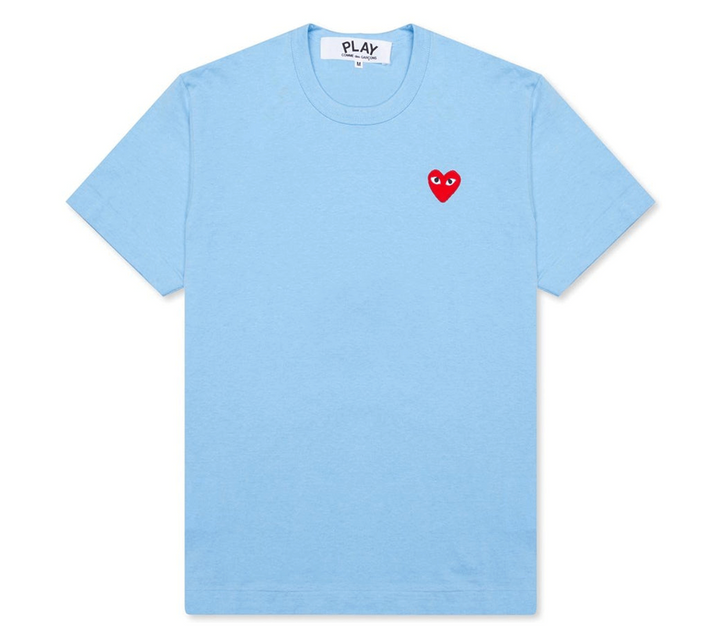 Light Blue Tee With Red Emblem Men