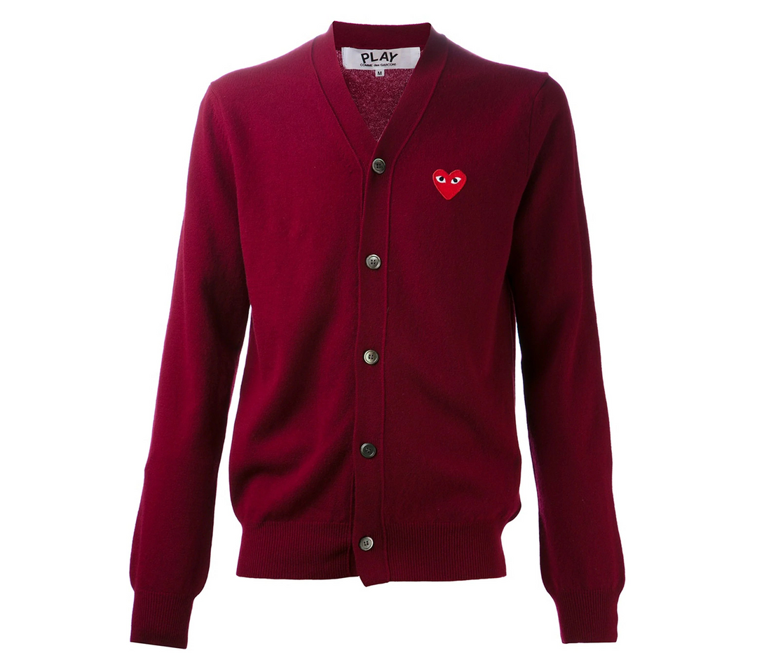 Red Emblem Cardigan Men