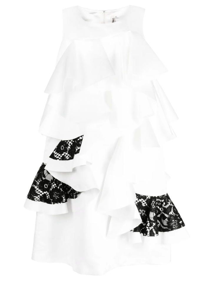 COMME-des-GARCONS-Satin-Nylon-Lace-Layered-Sleeve-Dress-White-1