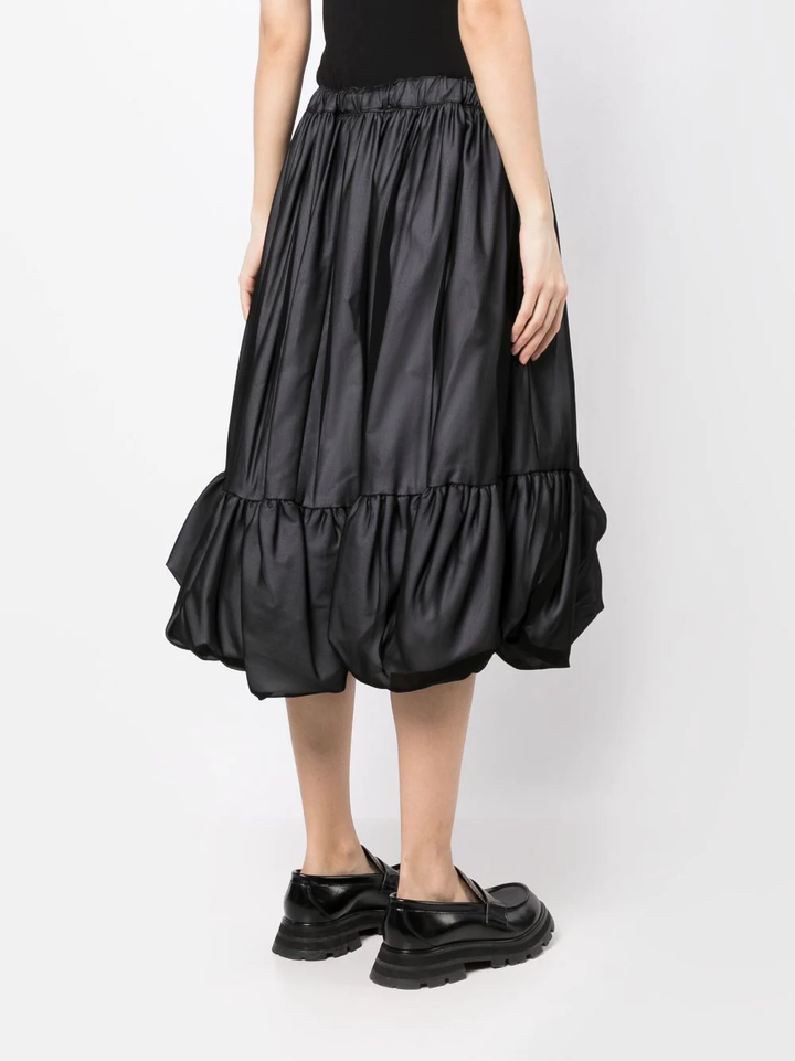 COMME des GARCONS Shiny Polyester Puff Skirt Black 2