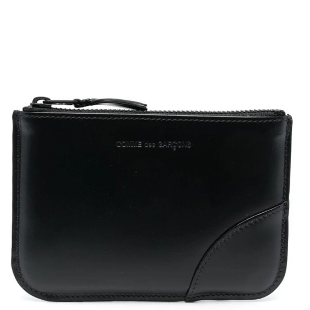 Very Black Horizontal Zip Pouch