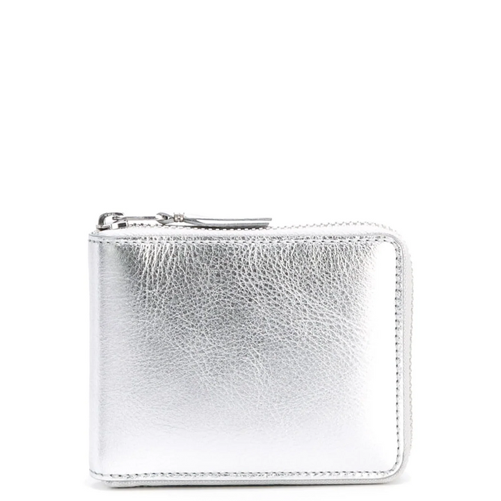 Gold And Silver U Zip Wallet