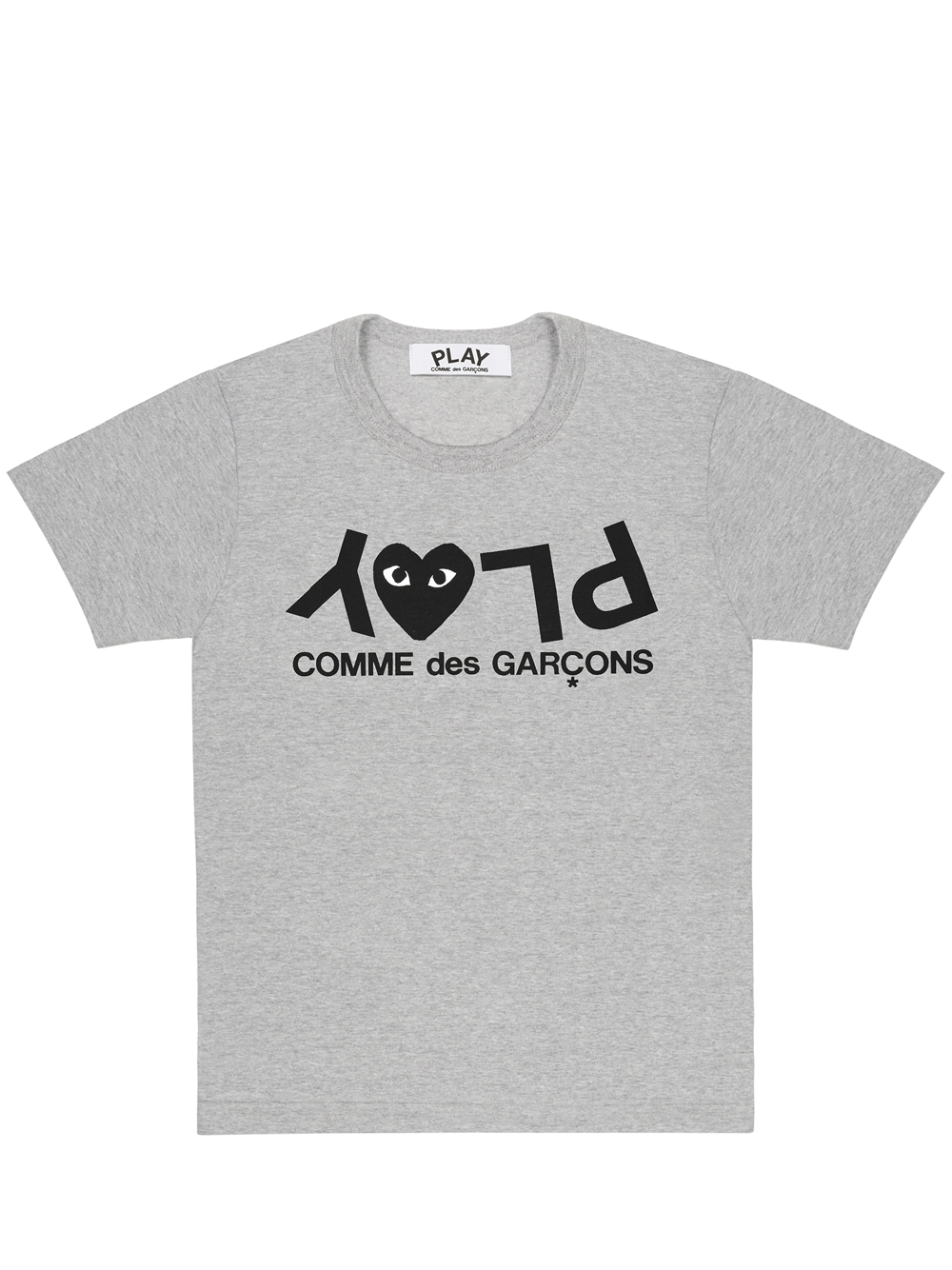 COMMEDESGARCONSPLAY_UpsideDownPlayLogoTeeWomen_Grey